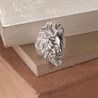 Italian Sterling Silver Lion Head Ring