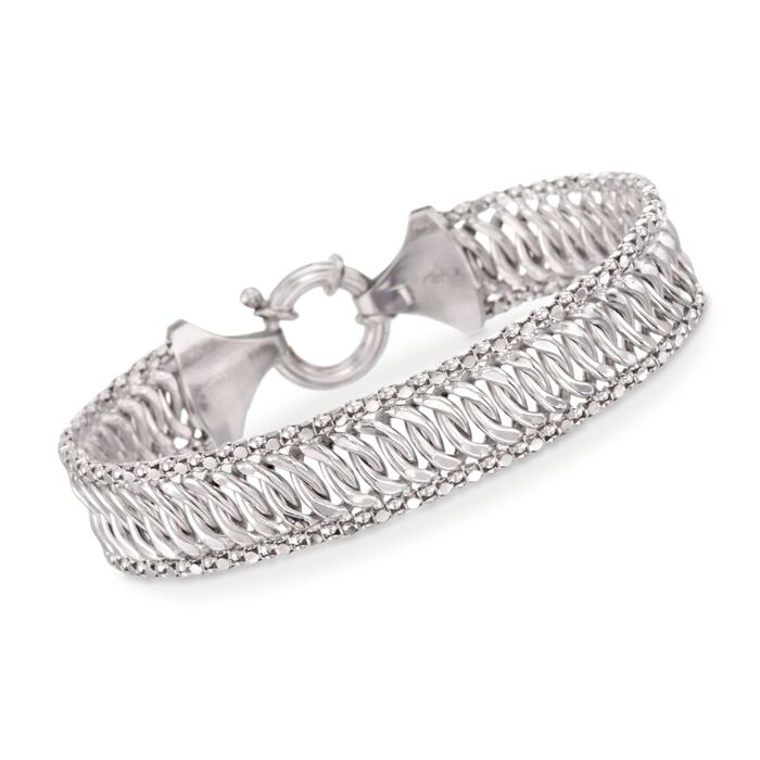 Italian Sterling Silver Multi-Chain Link Bracelet