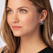 7.00 ct. t.w. Garnet Flower Earrings in Sterling Silver