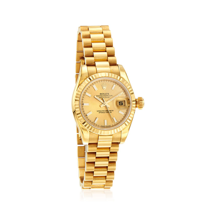 Pre-Owned Rolex Datejust Women's 26mm Automatic 18kt Yellow Gold Watch