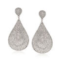 5.00 ct. t.w. Diamond Drop Earrings in Sterling Silver #795866