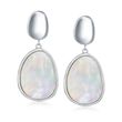 Mother-Of-Pearl and Sterling Silver Drop Earrings