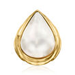 C. 1980 Vintage Cultured Mabe Pearl Ring in 14kt Yellow Gold