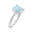 2.05 Carat Aquamarine Ring with Diamond Accents in 14kt White Gold