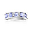 1.00 ct. t.w. Tanzanite Ring in 14kt White Gold