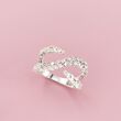 .48 ct. t.w. Baguette Diamond Infinity Openwork Ring in 14kt White Gold