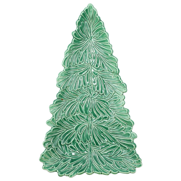 Vietri &quot;Lastra Holiday&quot; Figural Tree Small Platter from Italy