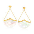 Mother-Of-Pearl Drop Earrings in 18kt Gold Over Sterling