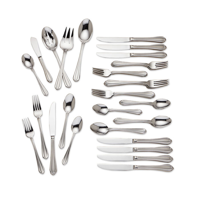 Gorham &quot;Melon Bud Frosted&quot; 45-pc. 18/10 Stainless Steel Flatware Set