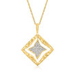 .25 ct. t.w. Pave Diamond Star Pendant Necklace in 18kt Gold Over Sterling