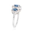 1.65 ct. t.w. Sapphire and .50 ct. t.w. Diamond Ring in 14kt White Gold