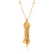 Roberto Coin &quot;Princess&quot; .50 ct. t.w. Diamond Tassel Necklace in 18kt Yellow Gold