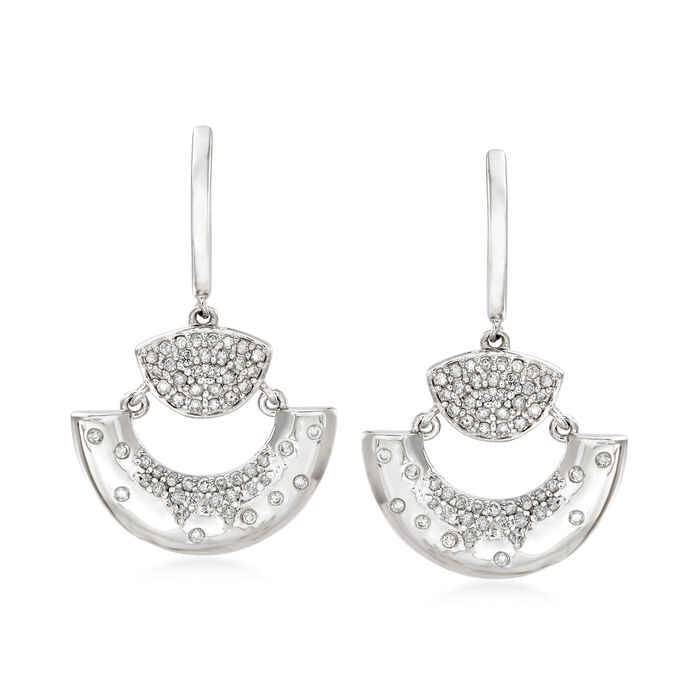 .65 ct. t.w. Diamond Fan Drop Earrings in Sterling Silver