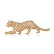 C. 1990 Vintage .56 ct. t.w. Diamond Panther Pin in 14kt Yellow Gold