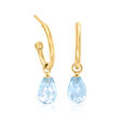 Interchangeable Jewelry Set: 8.00ct. t.w. Multi-Gemstone C-Hoop Drop Earrings in 14kt Yellow Gold