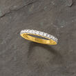 .60 ct. t.w. Diamond Ring in 18kt Gold Over Sterling