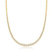 1.50 ct. t.w. Bezel-Set Diamond Necklace in 18kt Gold Over Sterling