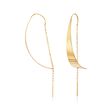 Italian 14kt Yellow Gold Curved Threader Earrings