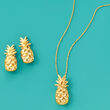 14kt Yellow Gold Pineapple Earrings