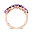 .70 ct. t.w. Multi-Gemstone Ring in 18kt Rose Gold Over Sterling