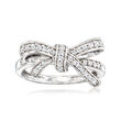 .35 ct. t.w. Diamond Bow Ring in Sterling Silver