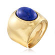 Italian Oval Lapis Ring in 18kt Gold Over Sterling