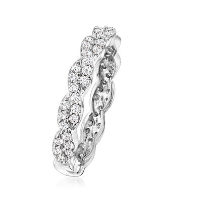 .54 ct. t.w. Diamond Twisted Ring in 14kt White Gold