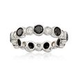 2.00 ct. t.w. Black and White Diamond Eternity Band in 14kt White Gold