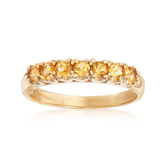 C. 1990 Vintage .55 ct. t.w. Citrine Ring in 10kt Yellow Gold
