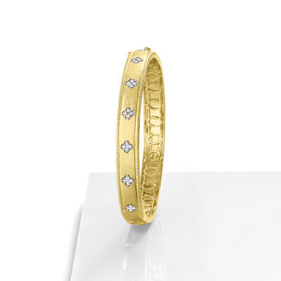 .33 ct. t.w. Diamond Bangle Bracelet in 18kt Gold Over Sterling