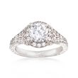 Gabriel Designs .45 ct. t.w. Diamond Engagement Ring Setting in 14kt White Gold