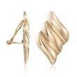 14kt Yellow Gold Triple Curve Clip-On Earrings