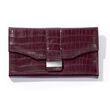 Burgundy Faux Leather Perfect Jewelry Travel Clutch