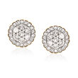 .50 ct. t.w. Diamond Cluster Earrings in 14kt Yellow Gold