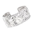 Italian Sterling Silver Rippled Cuff Bracelet