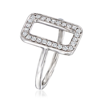 .30 ct. t.w. Diamond Rectangle Ring in 14kt White Gold