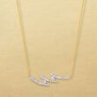 .37 ct. t.w. Diamond Curves Necklace in 14kt Yellow Gold