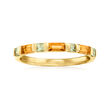 .30 ct. t.w. Citrine and .20 ct. t.w. Peridot Ring in 14kt Yellow Gold