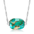 Turquoise Bead Necklace in Sterling Silver