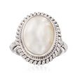 13-18mm Mabe Pearl Balinese Ring in Sterling Silver