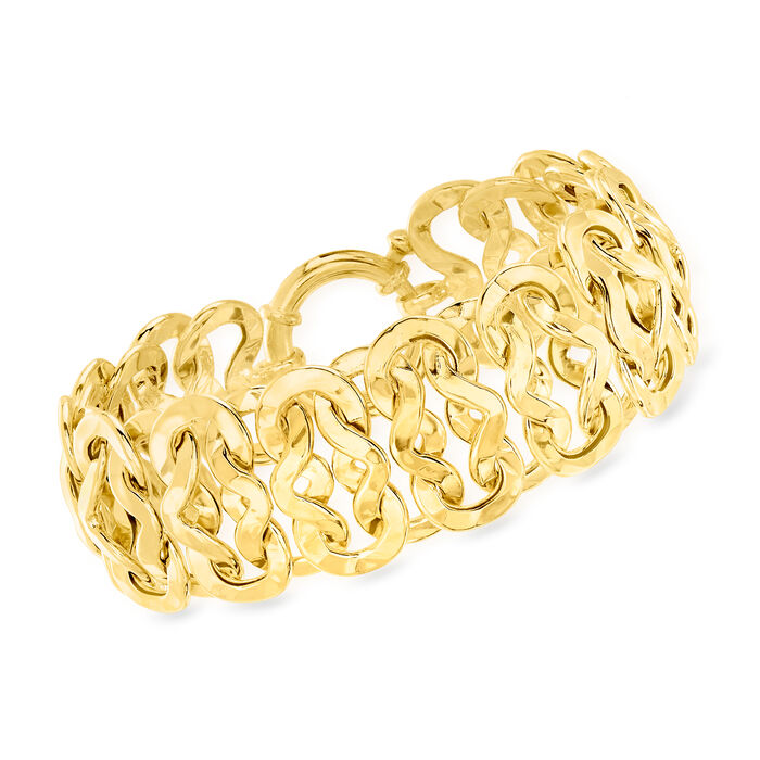 18kt Gold Over Sterling Infinity-Link Bracelet