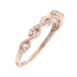 .12 ct. t.w. Diamond Twisted Ring in 14kt Rose Gold