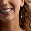 .25 ct. t.w. Diamond Heart Threader Earrings in Sterling Silver
