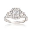 Henri Daussi 1.47 ct. t.w. Certified Diamond Engagement Ring in 18kt White Gold