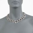 C. 1980 Vintage 40.70 ct. t.w. Diamond Collar Necklace in 18kt White Gold 15.5-inch