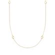 14kt Yellow Gold Oval Station Necklace