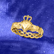 Italian 14kt Yellow Gold Claddagh Ring