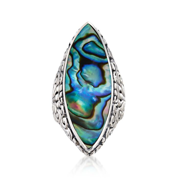 Abalone Shell Bali-Style Ring in Sterling Silver. Size 5 | Ross-Simons