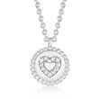 Gabriel Designs Diamond-Accented Heart Necklace in Sterling Silver