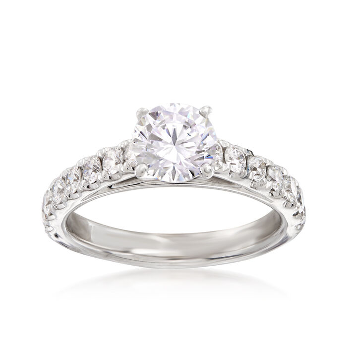 .63 ct. t.w. Diamond Engagement Ring Setting in 14kt White Gold